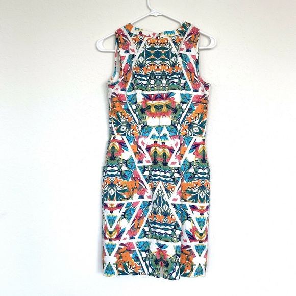 Adrianna Papell Floral Caged Yoke Sheath Dress - Picture 7 of 8